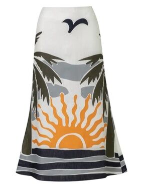 Cala de la Cruz Magda Linen Skirt NWT L